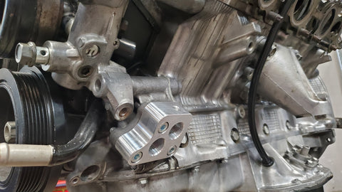 Oil Filter Relocation Turbo Feed Adapter