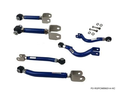 P2M NISSAN S14 REAR TOE, TRACTION, UPPER CONTROL ARMS COMBO